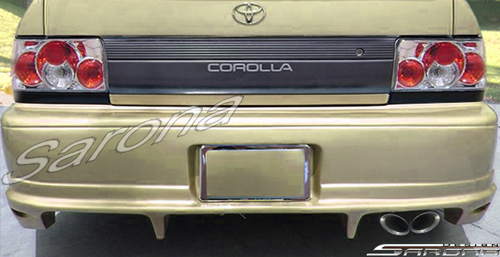 Custom Toyota Corolla  Sedan Rear Bumper (1993 - 1997) - Call for price (Part #TY-041-RB)